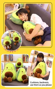 Young woman sleeping on and hugging a soft avocado plush pillow in a cozy home setting