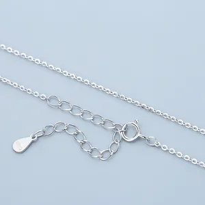 S925 Sterling Silver Cable Chain Necklace For Women Men DIY Jewelry Accessories Minimalist Clavicle Chain Link Necklace