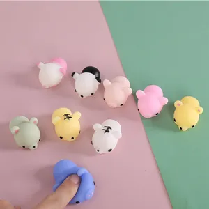 Variety pack of cute animal mochi squishy stress relief toys in vibrant assorted colors