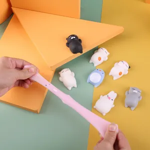 Set of stretchy animal squishy toys in various cute shapes for creative stress relief