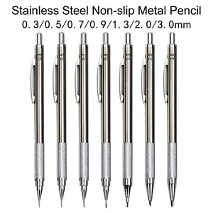 Professioneller Metall Druckbleistift Edelstahl Zeichenstift Zum Zeichnen Schreiben Rutschfest Mit Spitzer
