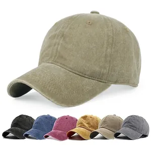 Vintage Gewaschene Baumwolle Baseballkappe Distressed Soft Top Trucker Hat Sonnenschutz Outdoor Casual Verstellbare Dad Hat Damen Herren