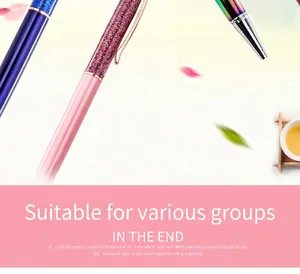 Macro detail of high-quality glitter pens showing sparkling liquid sand textures