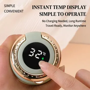 Close-up showing real-time LED temperature display on an insulated water bottle lid