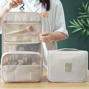 Casual Solid Color Polyester Storage Bag Makeup Bags