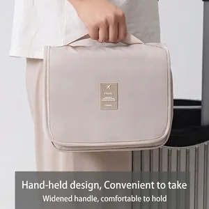 Large capacity waterproof travel toiletry bag with portable handle design