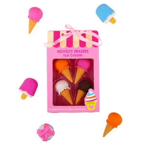 Gomme da cancellare creative a forma di cibo con design di gelati e dessert set