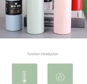 Detailed icons for function introduction of insulated stainless steel sport water bottles
