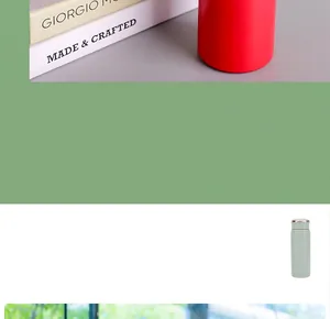 Detailed view of the sleek 304 stainless steel vacuum insulated water bottle for office
