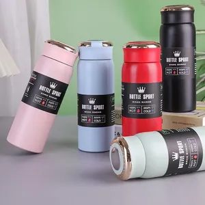 Portable 304 Stainless Steel Vacuum Insulated Flask With Ring Handle And LED Temperature Display Sport Water Bottle