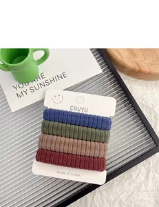Seamless high elastic caterpillar hair ties set for high ponytail