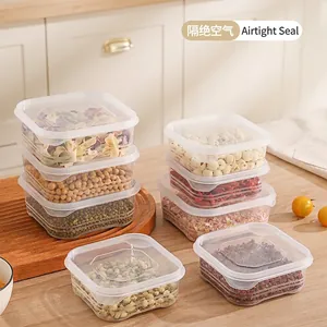 Recipientes herméticos apilables de plástico para cereales y despensa de cocina