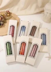 Bougies coniques dégradées Morandi de 30cm pour une décoration de table festive