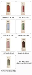 Collection de bougies effilées Morandi 30cm en dégradé de couleurs pour décoration