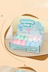 Set van 12 schattige axolotl squishy stressverlichtend speelgoed in displaydoos.