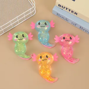 Cute Axolotl Squishy Stress Relief Toy Soft Rubber Slow Rebound Kawaii Animal Squeeze Toy For Kids Adults Sensory Toy Gift