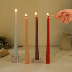 Set of 30cm Morandi color taper candles for romantic candlelight dinner