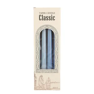 30cm Morandi gradient taper candles in classic packaging for romantic dinner
