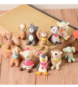 Collection de figurines d'animaux mignons en résine pour la décoration de jardin