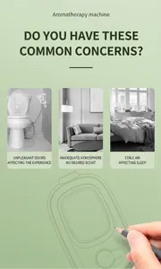 Infographic illustrating common home odor and air quality problems for air diffusers