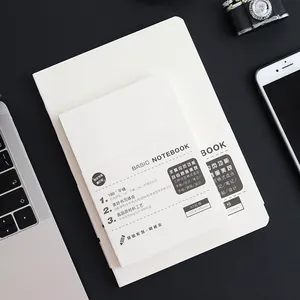 Minimalist A6 HOBO diary notebook refill featuring premium thread-bound white paper pages