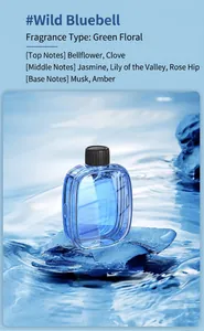 Detail view of wild bluebell essential oil with notes of jasmine musk and amber