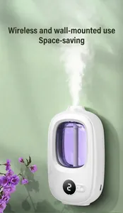 Compact wall-mounted automatic aromatherapy machine with fine mist spray and LED display