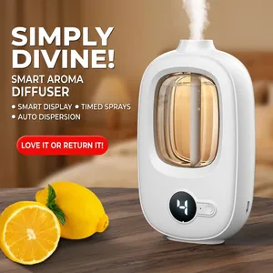 Smart Automatic Essential Oil Diffuser Digital Display Wall Mounted Ultrasonic Aromatherapy Machine For Home Bedroom Bathroom