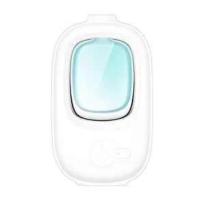 White automatic aromatherapy machine and essential oil diffuser for home air freshening fragrance.