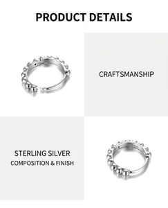 Detailansicht der S925 Sterling Silber Perlenohrringe mit klassischem Vintage-Finish.