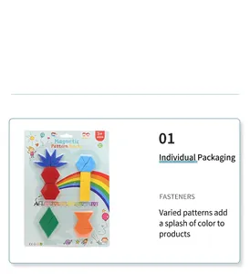 Educational magnetic pattern blocks toy set in high-quality individual packaging