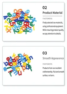 Colorful magnetic plastic numbers and letters set for educational early learning