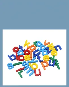 Colorful plastic educational alphabet fridge magnets for kids' early learning