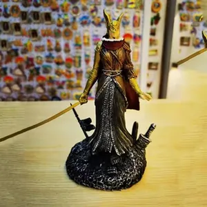 Detailed view of a resin collectible figurine inspired by Malenia from Elden Ring.