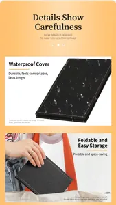 Close-up detail of waterproof PU leather cover on a portable folding makeup mirror