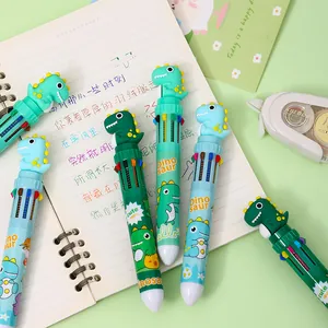 Cute cartoon dinosaur 10-color ballpoint pen set for student stationery and journaling