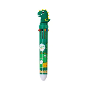 Cute cartoon dinosaur 10-color multi-color ballpoint pen creative stationery for kids