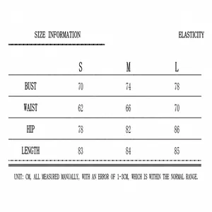 Detailed size guide for Korean style elegant sleeveless dress with measurements in CM.