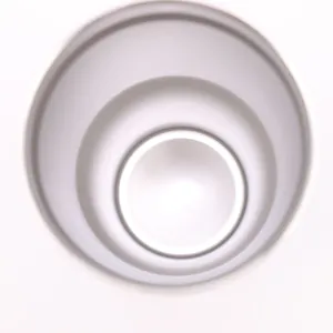 Close-up macro view of 304 stainless steel interior of a vacuum insulated tumbler