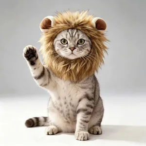 Cute lion mane wig for cats and small dogs, funny pet Halloween costume headwear accessory