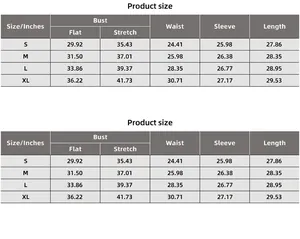 Comprehensive size guide for chiffon lantern sleeve bodysuit with cm and inch measurements