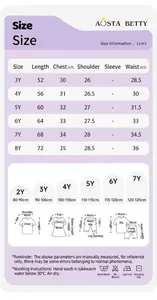 Comprehensive size guide and height chart for girls' summer floral princess dress
