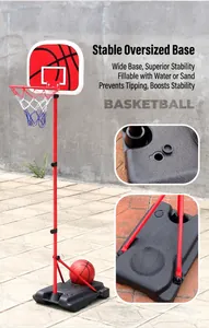 Detail view of the refillable water or sand base for children's basketball hoop