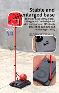 Detail of stable water-fillable base for kids adjustable basketball hoop stand