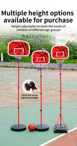Adjustable height basketball hoop set for children indoor and outdoor sports play