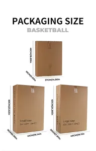 Detailed outer packaging dimensions for children's 4-in-1 basketball hoop toy set