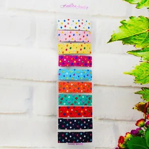 Set of 10 vibrant colorful floral pattern rectangular hair clips for girls' hair