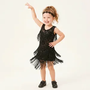 Detailed view of black lace embroidered floral headband for girls' Latin dancewear
