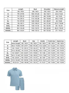 Tableau des tailles détaillé pour ensemble polo et short jacquard pour hommes