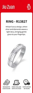 Detailed view of S925 silver ring featuring channel-set baguette moissanite stones.